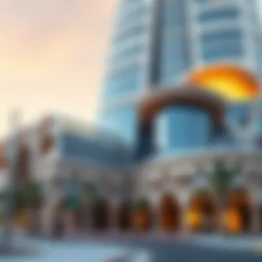 Close-up of Al Wasl Tower's unique architectural features