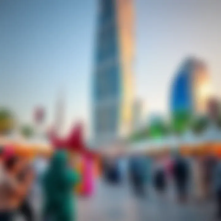 Cultural events held at the base of Al Wasl Tower