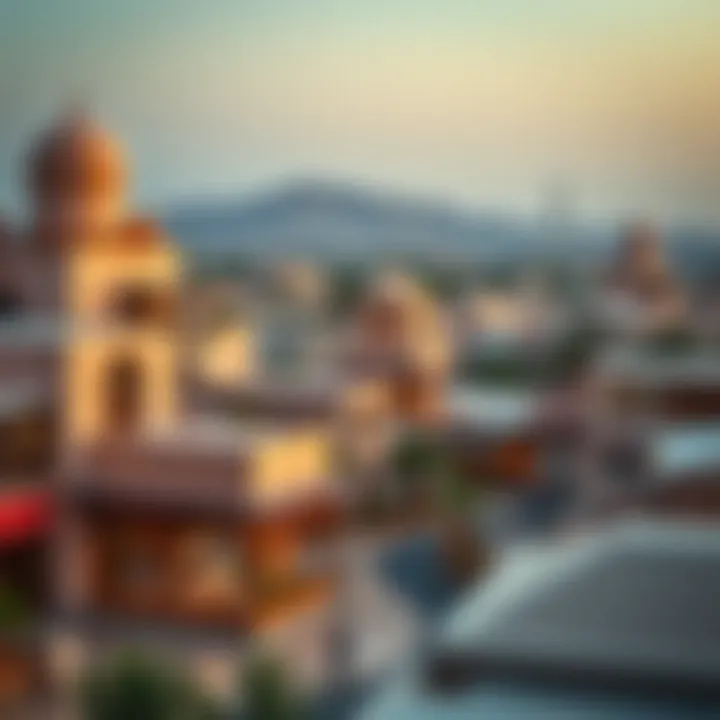 A panoramic view of Al Wasl Village showcasing traditional architecture and modern elements