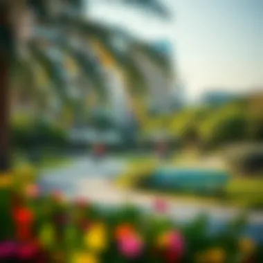 Recreational park in Al Wasl Village surrounded by greenery