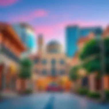 Architectural blend of modern and traditional buildings in Al Yousuf