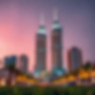 Stunning view of Al Yousuf Towers showcasing its unique architectural design