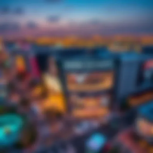 Aerial view of Dubai Festival City showcasing American Eagle store.