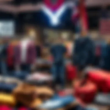 Fashion Forward: American Eagle Apparel Stylish apparel displayed in the American Eagle store.