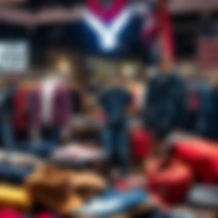 Fashion Forward: American Eagle Apparel Stylish apparel displayed in the American Eagle store.