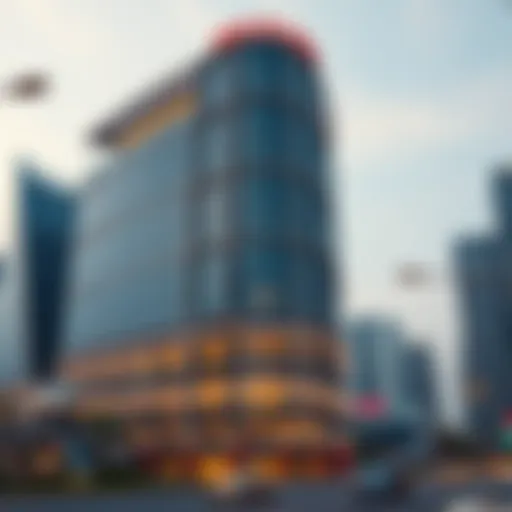 Aesthetic view of Amir Building showcasing its unique architectural design