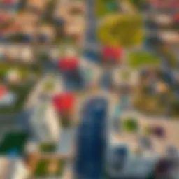 Aerial view of Arjan showcasing modern architecture and greenery