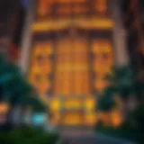 The stunning facade of the Bin Shabib Building, showcasing its modern architectural design.