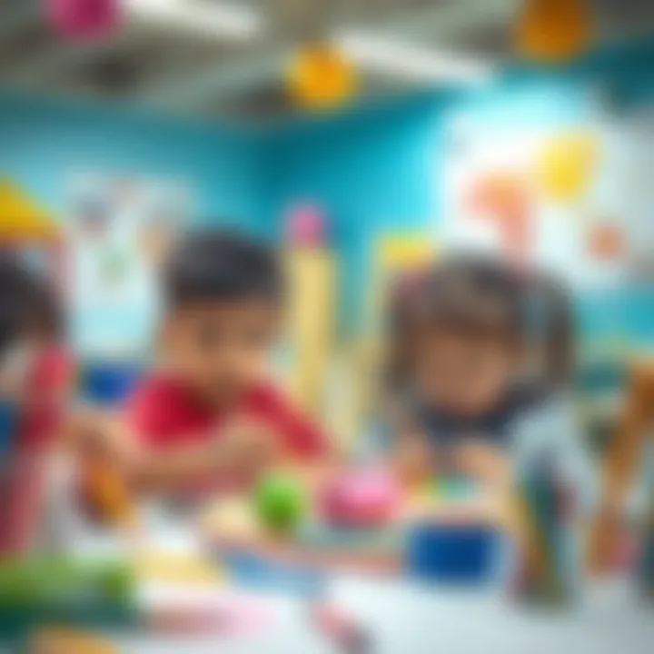 Creative Exploration through Arts Children participating in art and craft activities