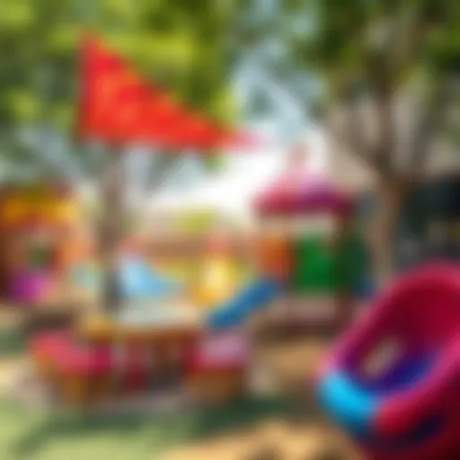 Vibrant outdoor play area at Blossom Nursery