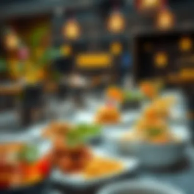 Luscious dishes presented on a beautifully arranged table