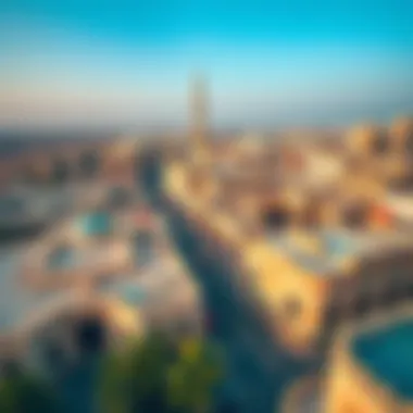 Aerial view of Bur Dubai showcasing its historical architecture