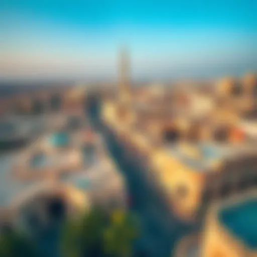 Aerial view of Bur Dubai showcasing its historical architecture