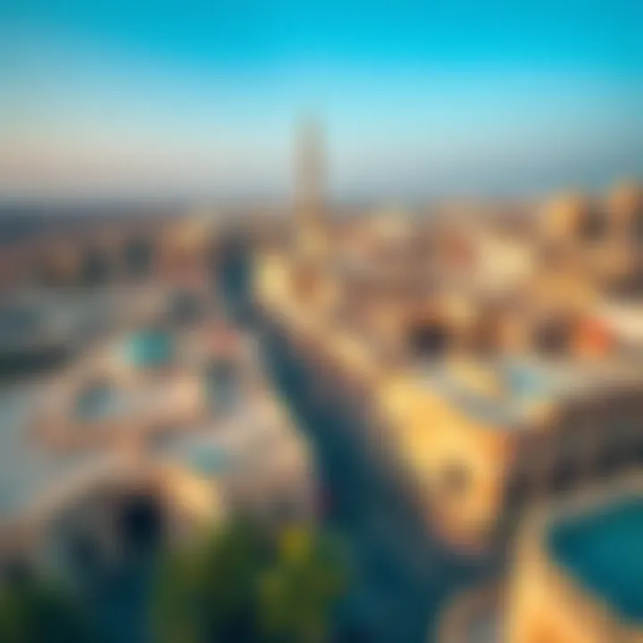 Aerial view of Bur Dubai showcasing its historical architecture