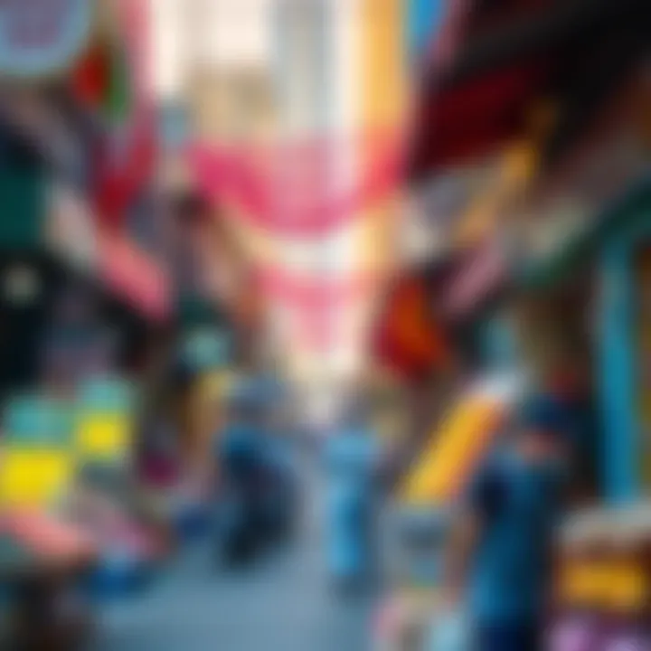 Vibrant market scene in Bur Dubai