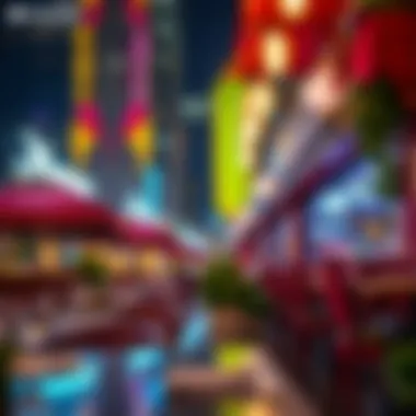 Dining options surrounding Capitol Tower