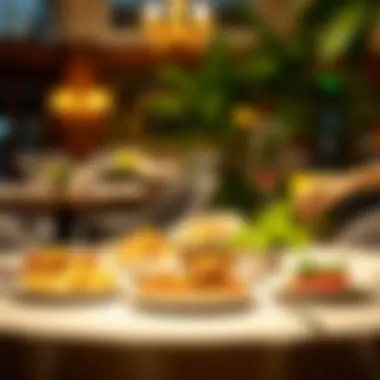 A Culinary Delight: Table Setting at Carlucio's A beautifully arranged table setting with local delicacies at Carlucio's
