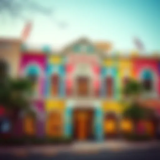 Exterior view of Choithrams Karama showcasing the vibrant architecture