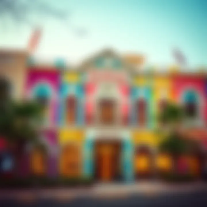 Exterior view of Choithrams Karama showcasing the vibrant architecture