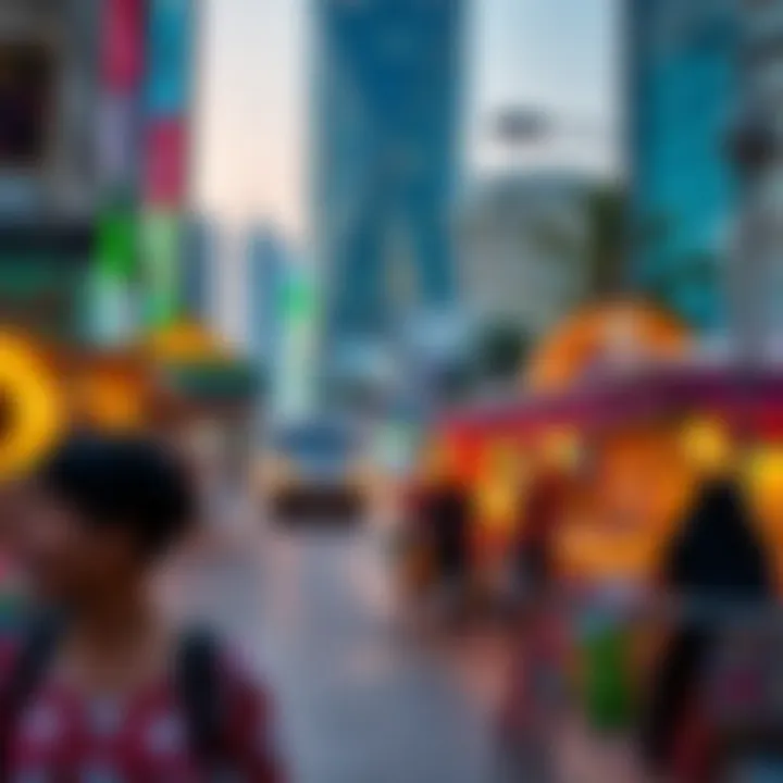 Vibrant community life surrounding City Tower