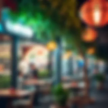 Charming Cafe Atmosphere Cozy cafe with outdoor seating