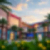 A stunning view of Damac Mall showcasing its modern architecture