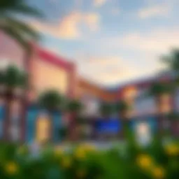 A stunning view of Damac Mall showcasing its modern architecture