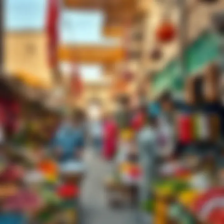 Traditional Market in Deira Frij Murar A bustling traditional market in Deira Frij Murar filled with colorful goods and local produce.