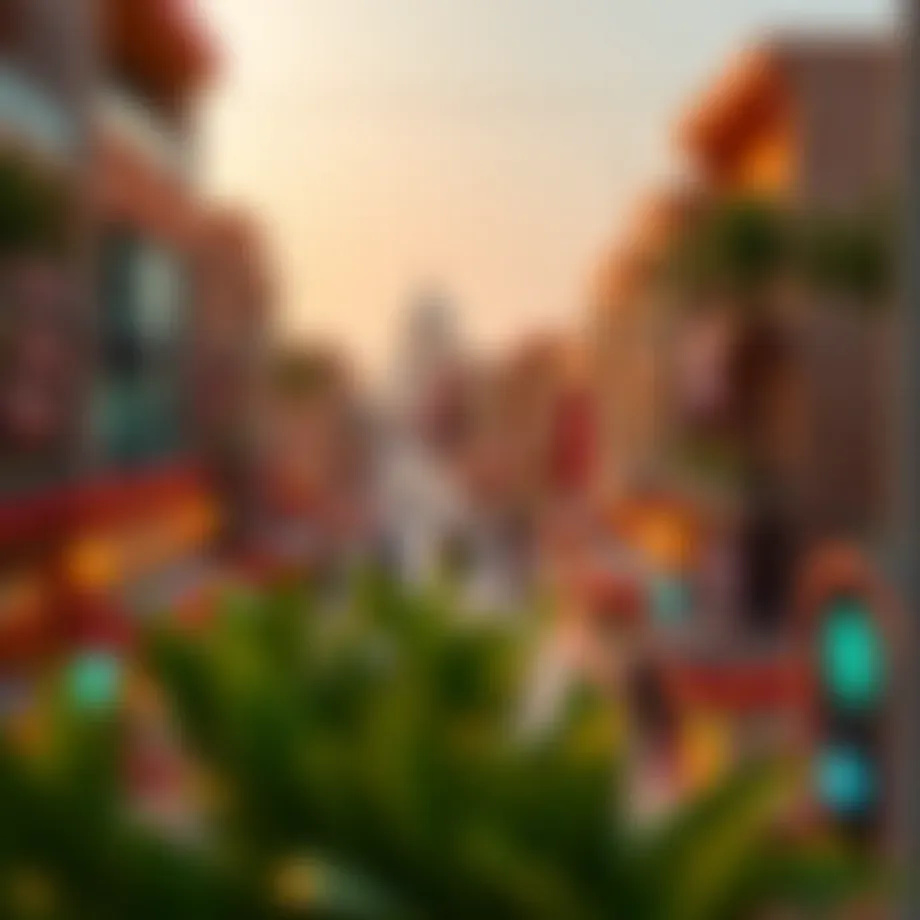 Panoramic view of Dib Al Tawar showcasing its vibrant atmosphere