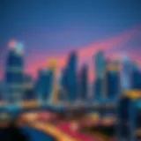 DIFC Skyline - A Modern Marvel DIFC skyline at dusk showcasing modern architecture