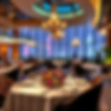 Elegant dining setup in one of the community restaurants