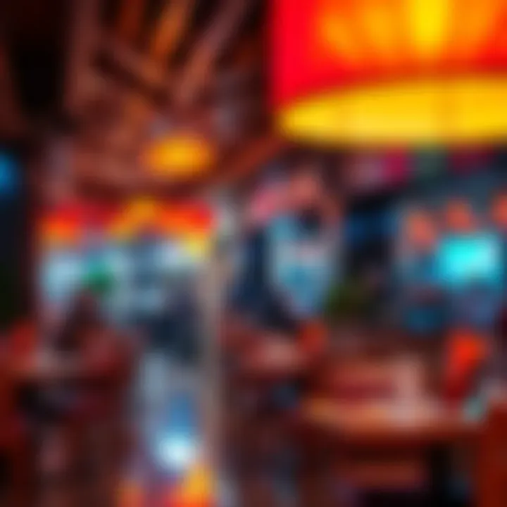 Vibrant atmosphere of a bustling restaurant in Damac Hills 2