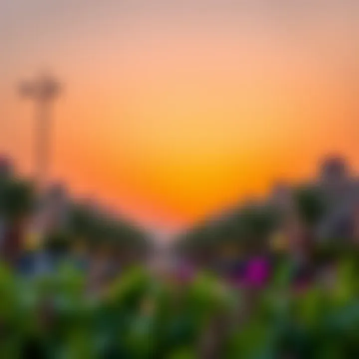 Tranquil Sunset in Discovery Gardens A picturesque sunset over Discovery Gardens, highlighting its tranquil residential environment.