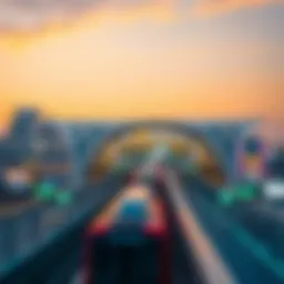 Modern architectural design of Dubai Creek Harbour Metro Station