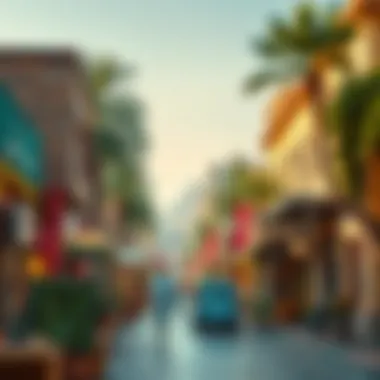 Cultural district showcasing art and heritage