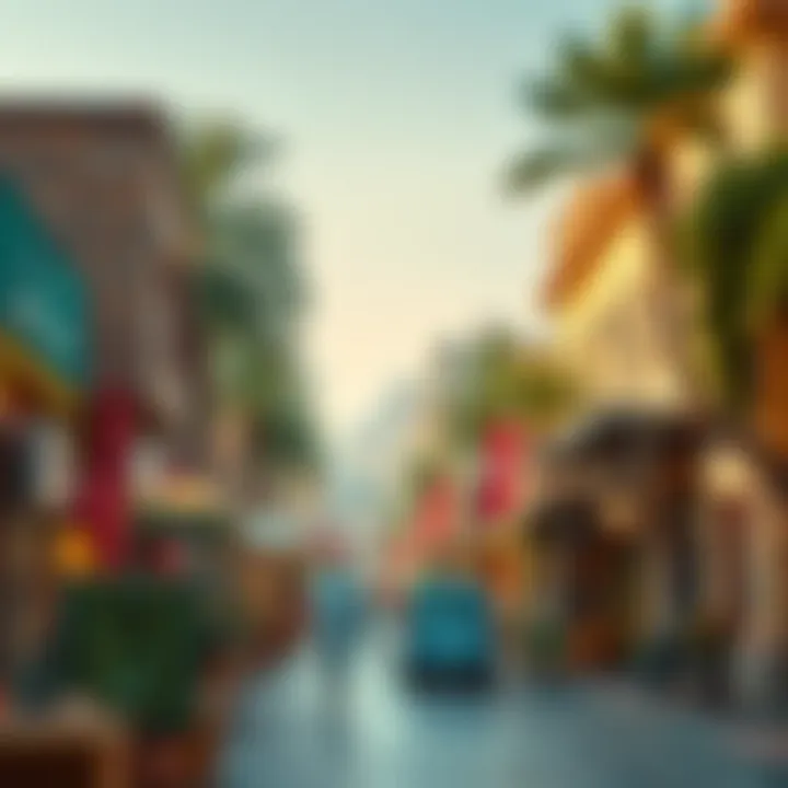 Cultural district showcasing art and heritage