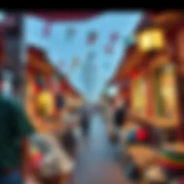 Cultural Market: A Haven of Local Artistry Vibrant market scene showcasing local crafts and cultural expressions