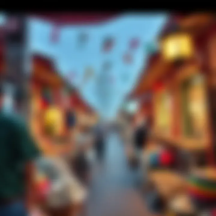 Cultural Market: A Haven of Local Artistry Vibrant market scene showcasing local crafts and cultural expressions