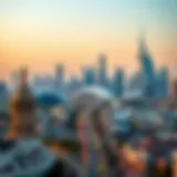 A panoramic view of Dubai's skyline showcasing modern architecture and cultural landmarks