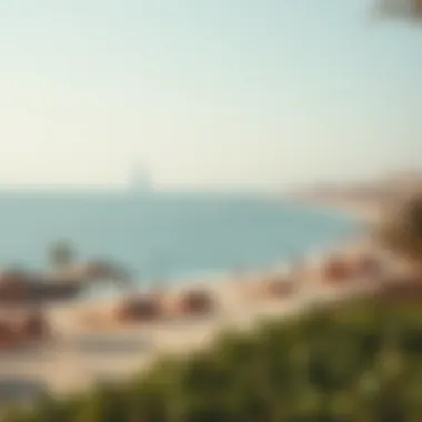 The serene beaches of Dubai, illustrating the lifestyle and leisure options available