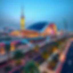 Aerial view of Dubai Silicon Oasis Metro Station showcasing its modern architecture