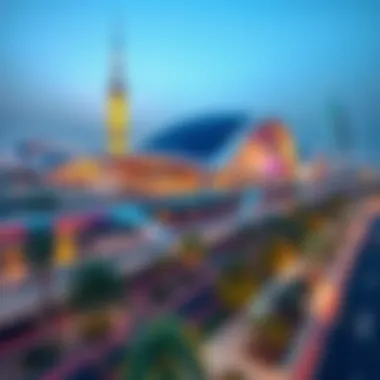 Aerial view of Dubai Silicon Oasis Metro Station showcasing its modern architecture