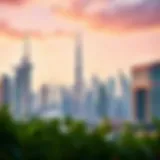 A stunning view of Dubai's skyline showcasing modern architecture