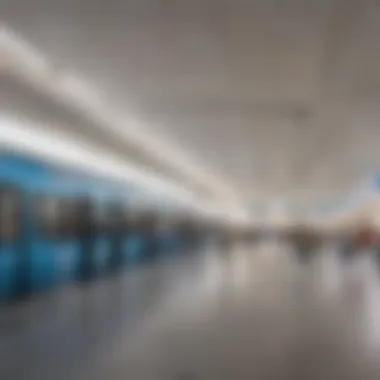 Passengers utilizing the Dubai Sports City Metro Station, illustrating connectivity and accessibility