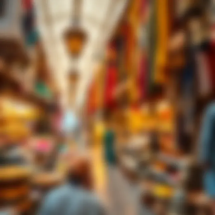 Vibrant souks filled with spices and textiles, representing the cultural heritage of Dubai