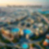 Aerial view of Dubailand showcasing its expansive layout and attractions