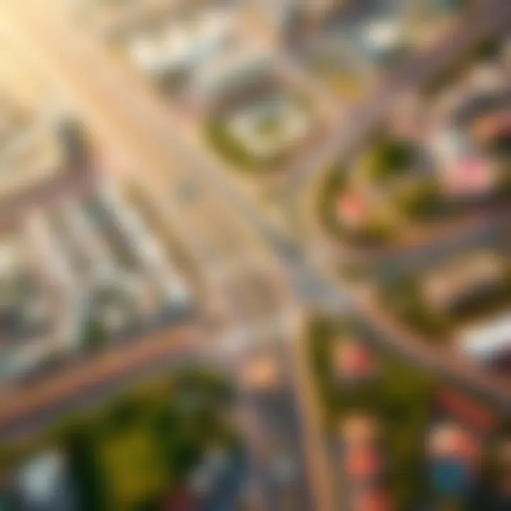 Aerial view of E11 Road showcasing its connectivity