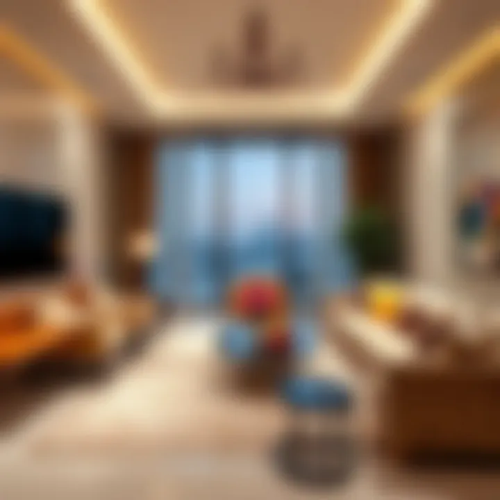 Elegant Living Room at Eden House Luxurious living room interior showcasing modern design