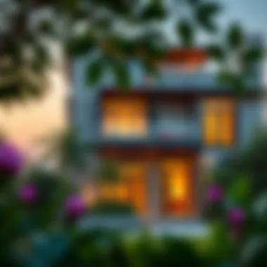 Exterior Charm of Eden House Stunning exterior view of Eden House overlooking lush greenery