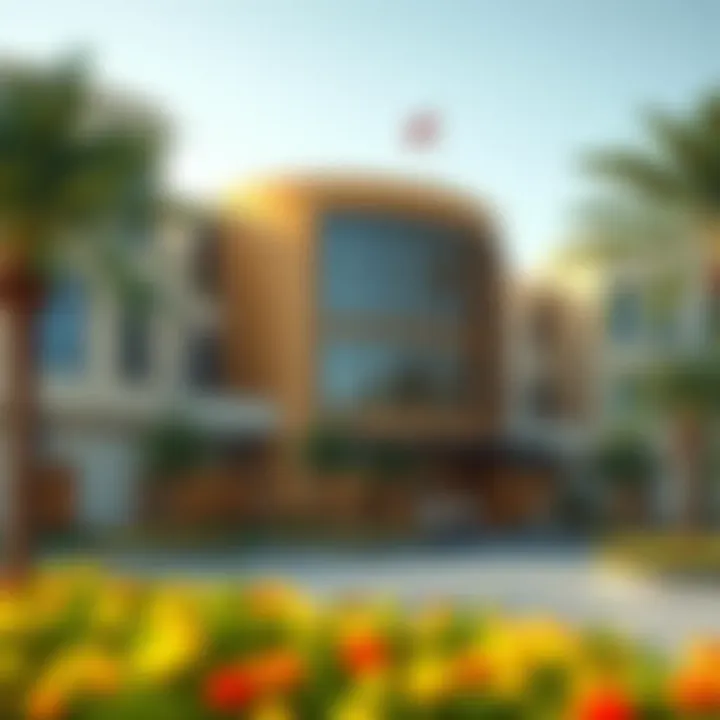 Modern Educational Institution in Damac Hills 2 Exterior view of a modern educational institution in Damac Hills 2